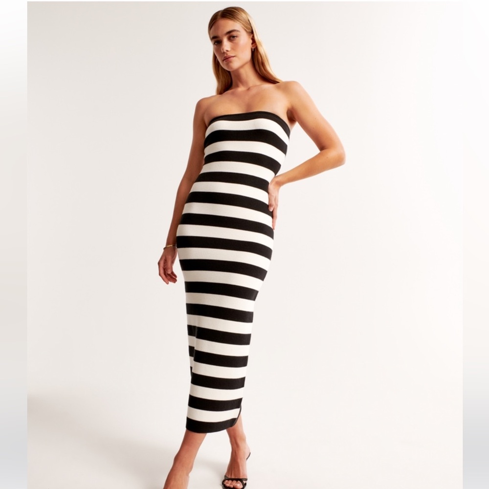 Abercrombie Strapless Midi Sweater Dress